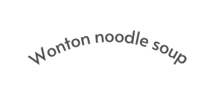 Wonton noodle soup