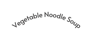 Vegetable Noodle Soup